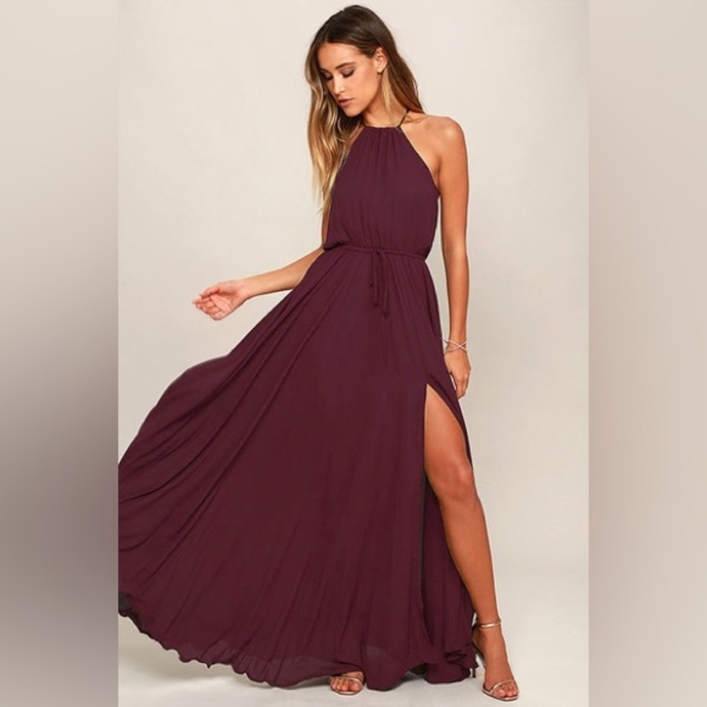 Lulu’s Essence of Style Plum Maxi Dress Purple Med